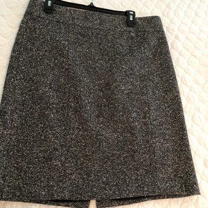 BLACK TWEED WOOL SKIRT